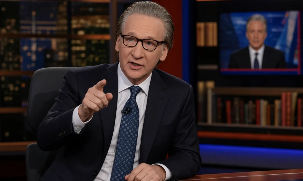 Bill Maher Real Time stage confrontation Democratic Party split