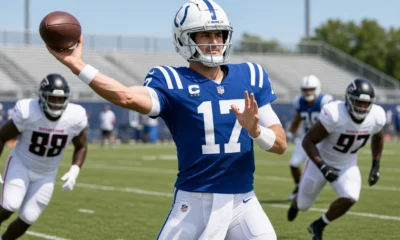 Daniel Jones perfect practice Colts Falcons joint training camp