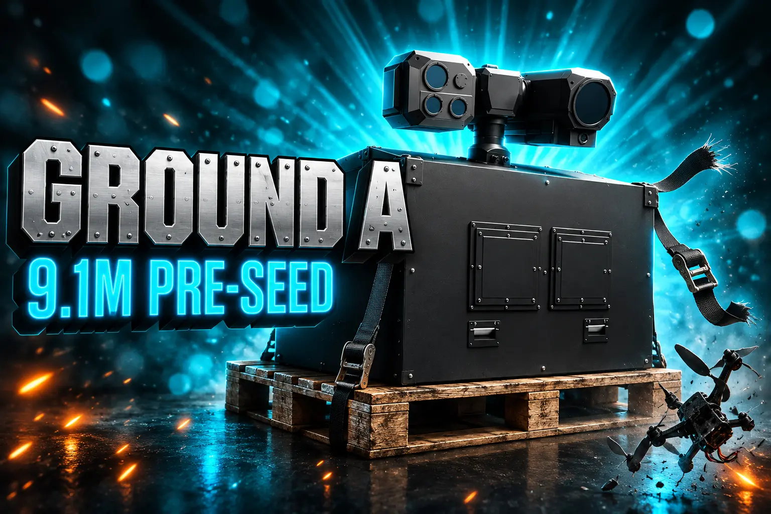 Ground A GA 1000 pallet laser counter-drone raise
