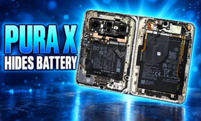 iFixit Huawei Pura X Max glued battery teardown