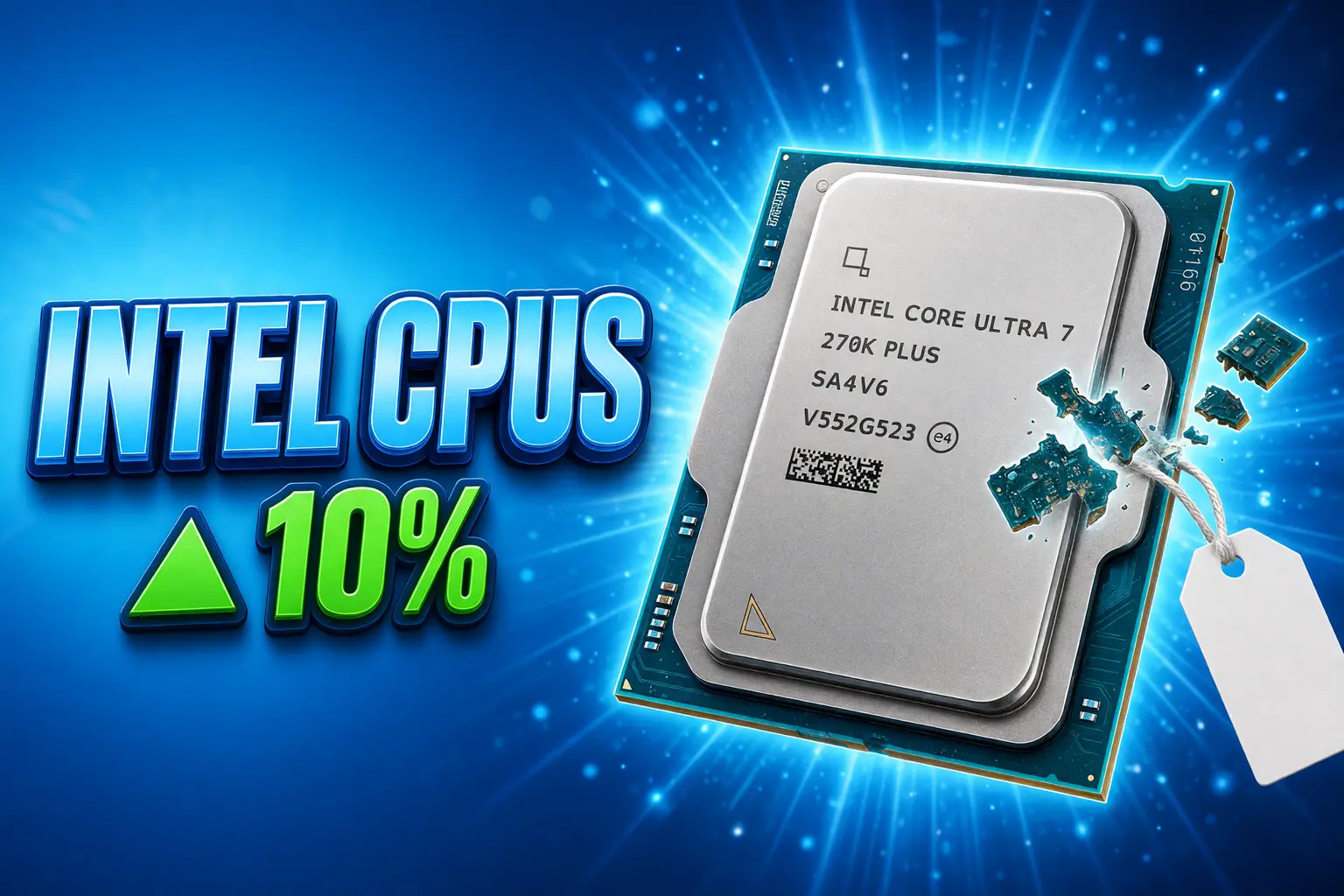 Intel October CPU price hike 10 percent factories