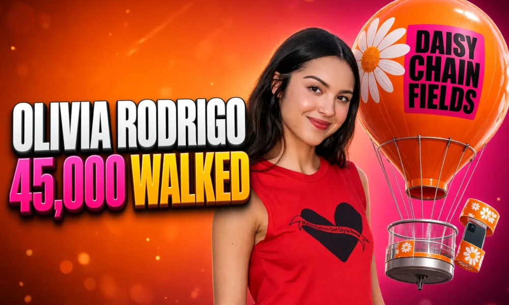 Olivia Rodrigo Daisy Chain Fields 45000 walked home Irvine
