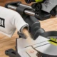 Ryobi TSS121 dust bag packed after two days cutting
