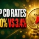 top CD rates 4.50% APY versus 3.4% inflation