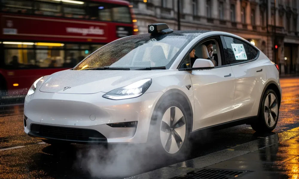 Wayve Uber London autonomous ride with safety driver