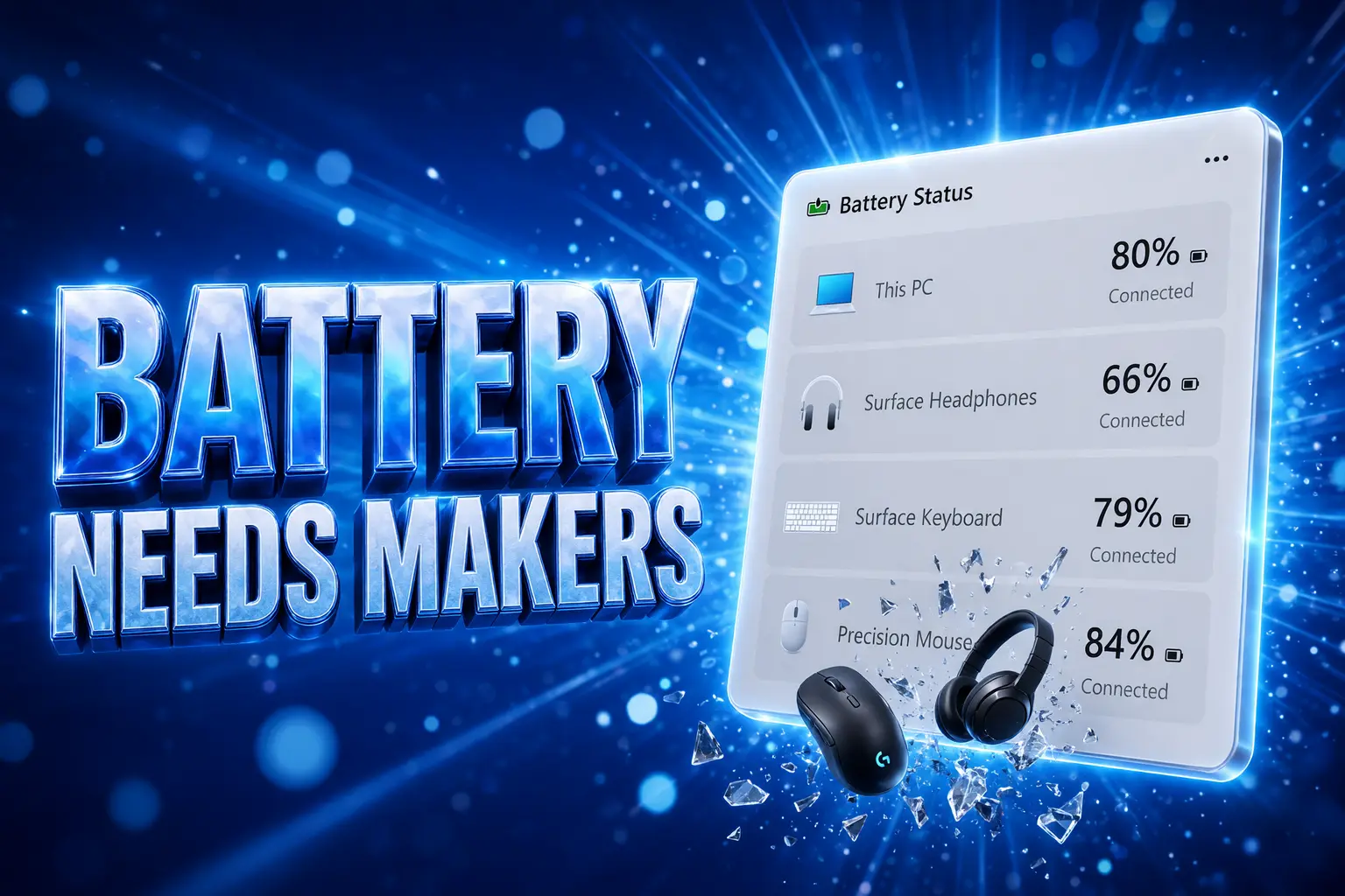 Windows 11 battery widget lock screen connected devices