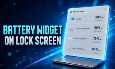 Windows 11 battery widget lock screen connected devices