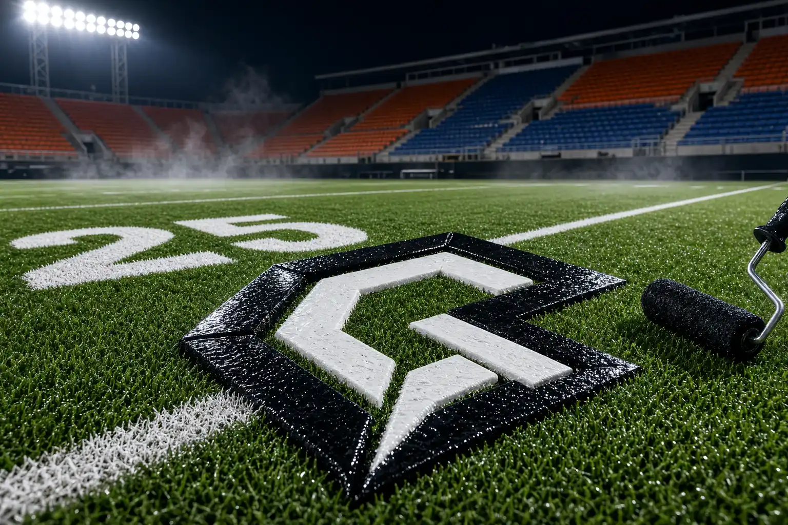 XRP logo on Florida Gators field at The Swamp