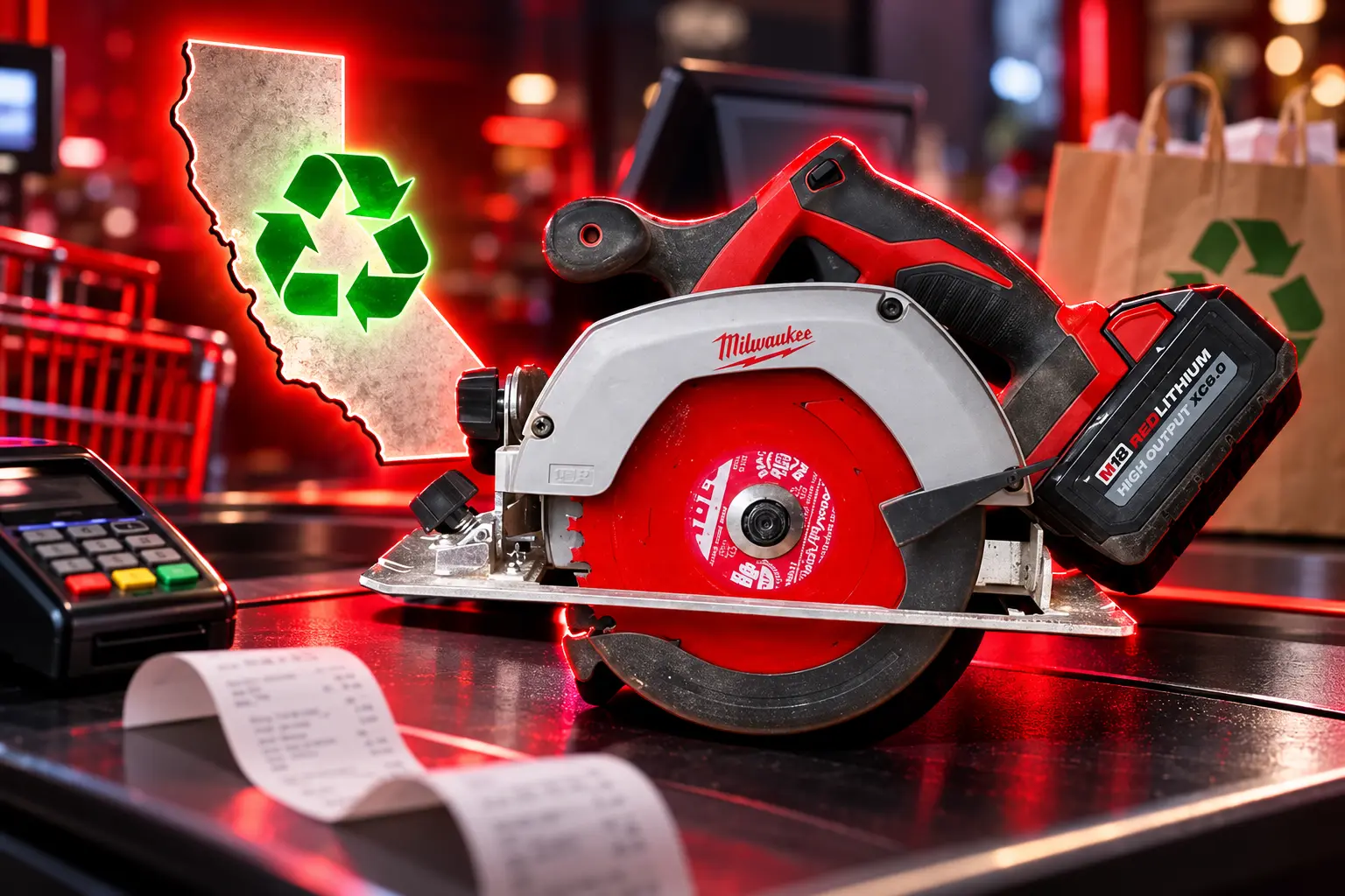 California 1.5 percent battery embedded product recycling fee