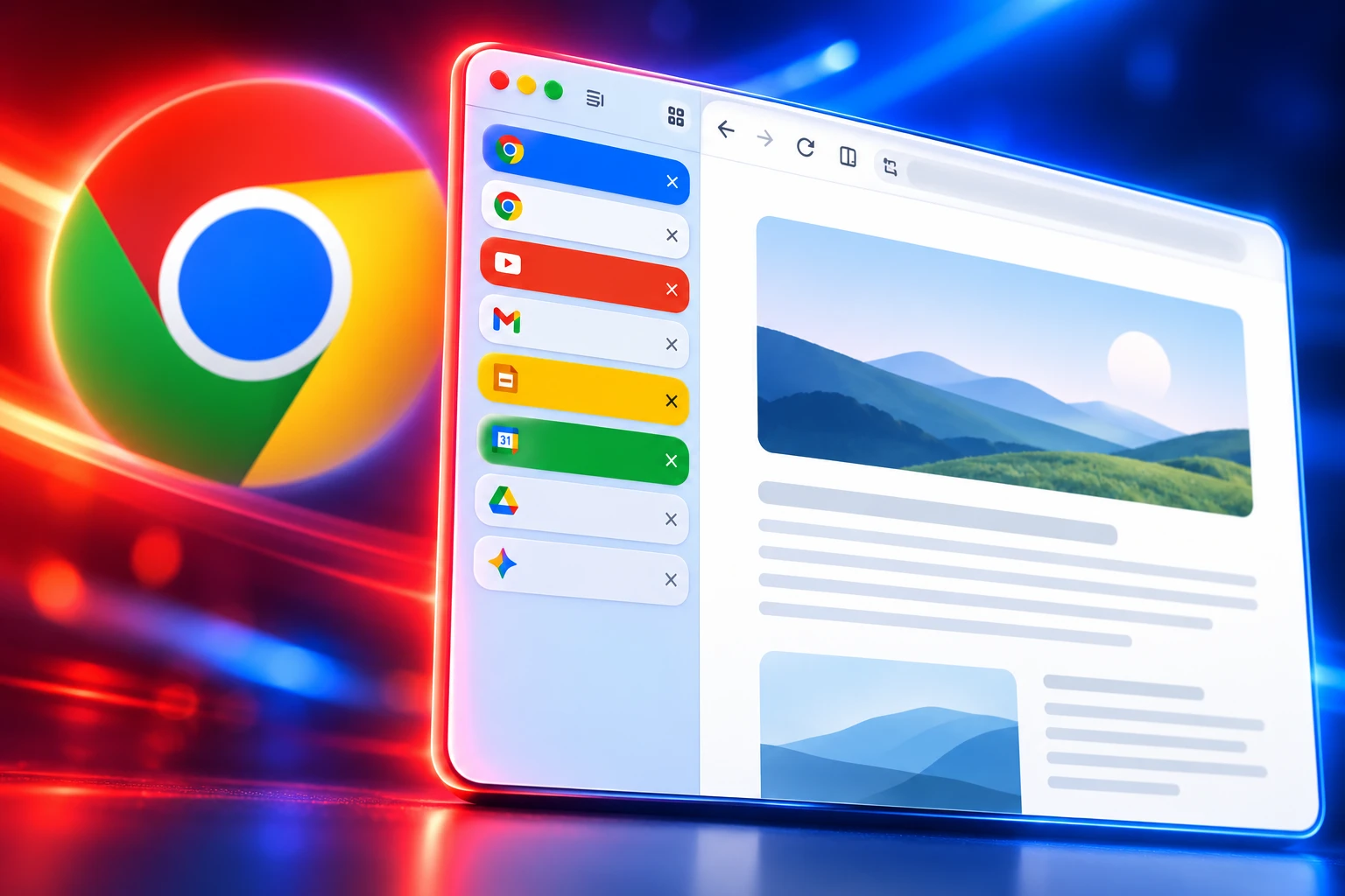 Chrome ships vertical tabs sidebar stable 152