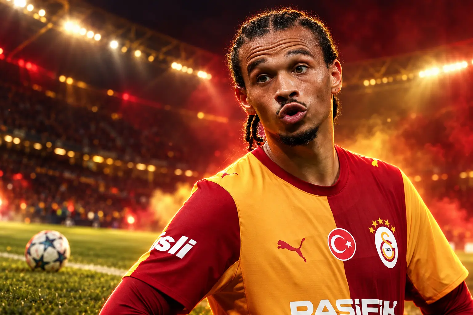 Leroy Sané Galatasaray substitution Sporting Champions League