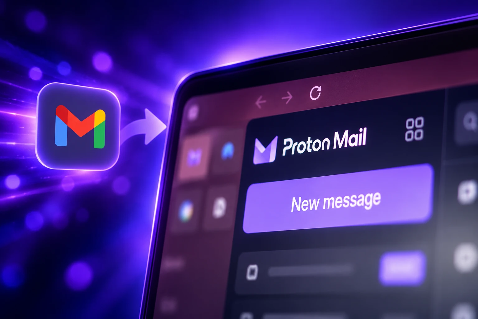 Proton Mail Easy Switch Gmail send receive tool