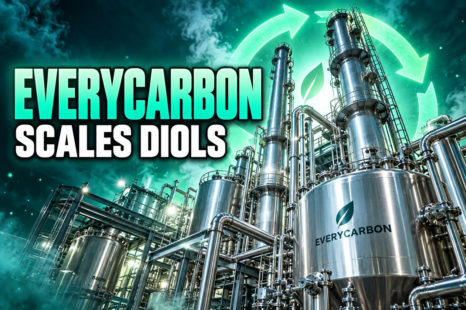 EveryCarbon FLAIR 10000 litre circular diol pilot Popp