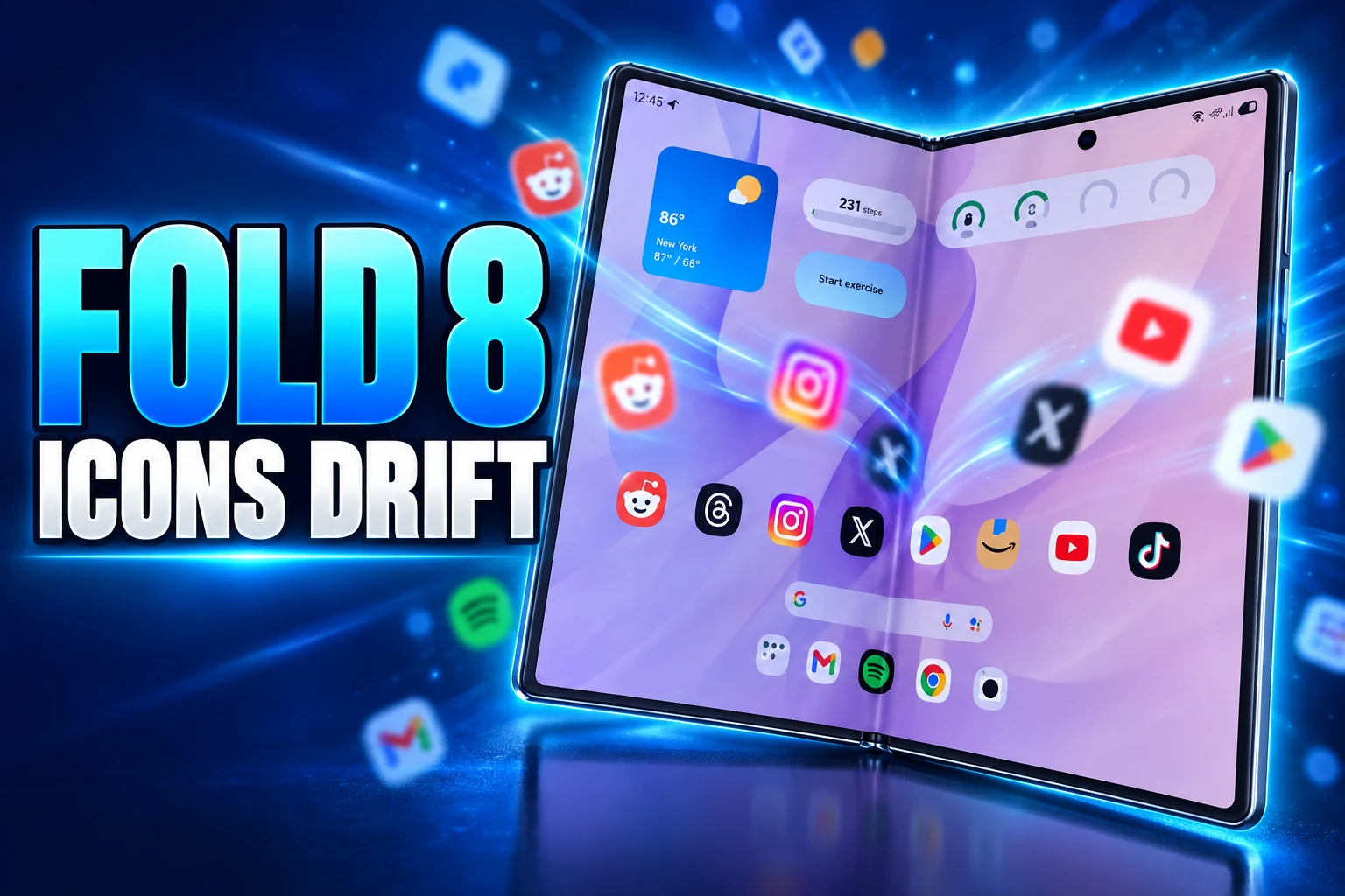 Galaxy Z Fold 8 Home Up icon misalignment fix