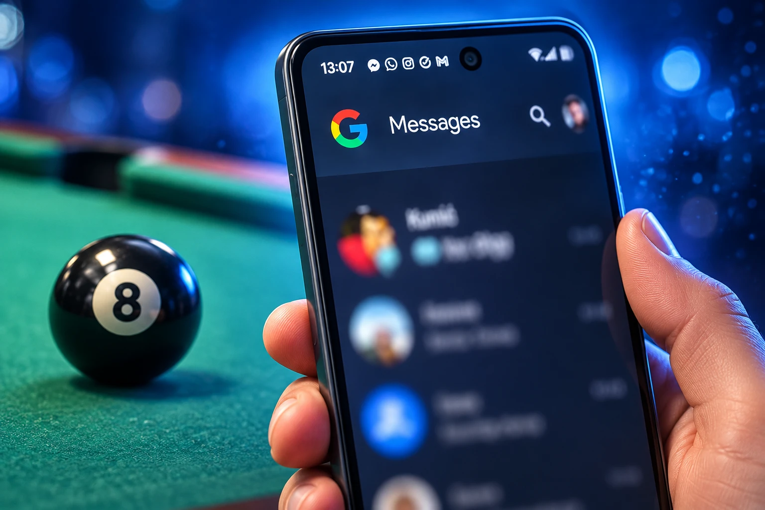 Google Messages tests nine in-chat games