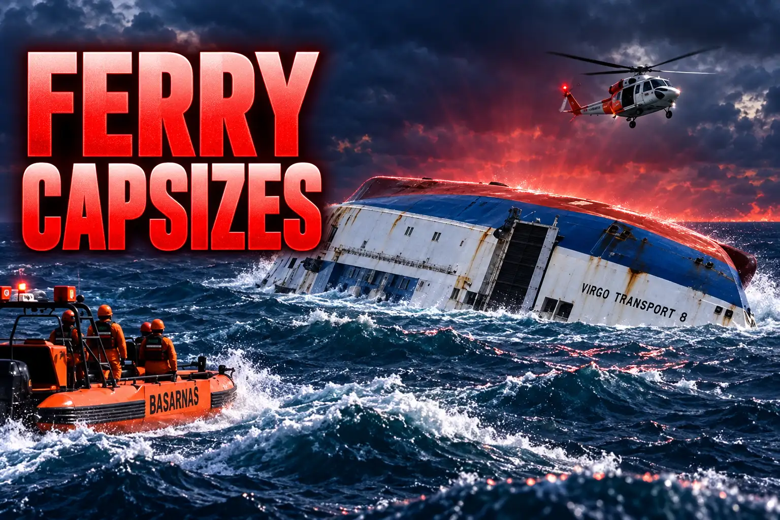 Virgo Transport 8 capsizes Java Sea 129 still missing